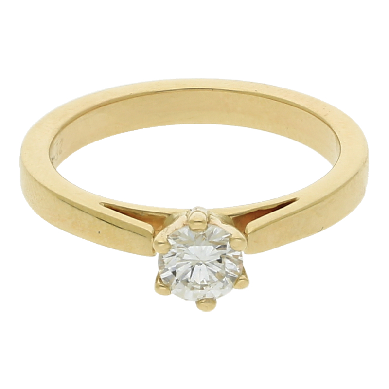 Brillant Solitär Ring 0,52 ct 585/ Gold