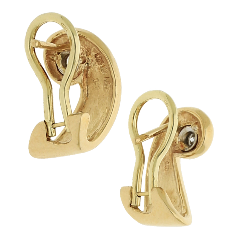 Diamantohrringe 585/14 K Gelbgold Brillant Ohrstecker/Clip
