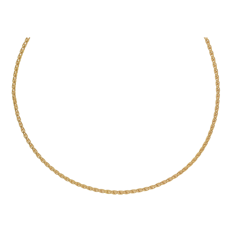 Zopf Kette 44 cm Länge 585/ 14 K Gold