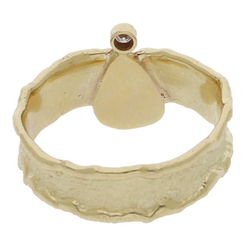 Opal Brillant Ring Handarbeit 585/ 14 K Gold