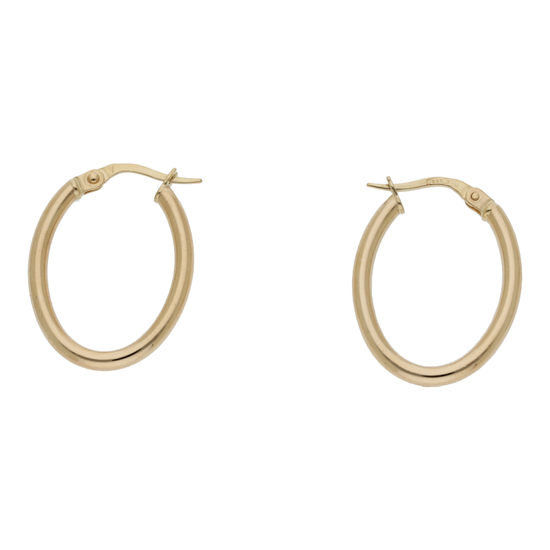 Ovale Creolen 14K/585/ 24 x 18 mm