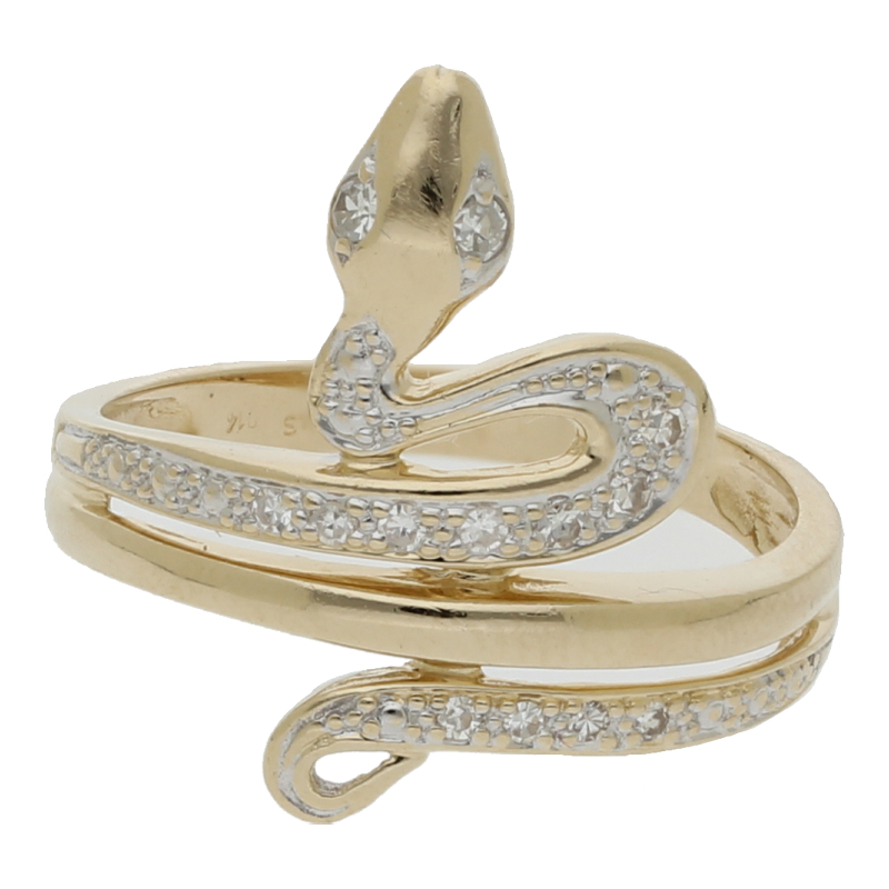 Diamant Schlangen Ring 585 Gold