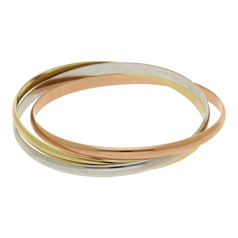 Triset Armreif dreifarbig 14K/585 NP ca. 7200€