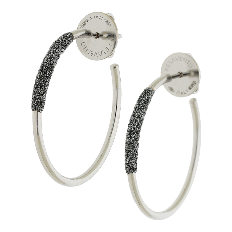 Creolen Pesavento mit Diamantenstaub 750/ 18 K Gold
