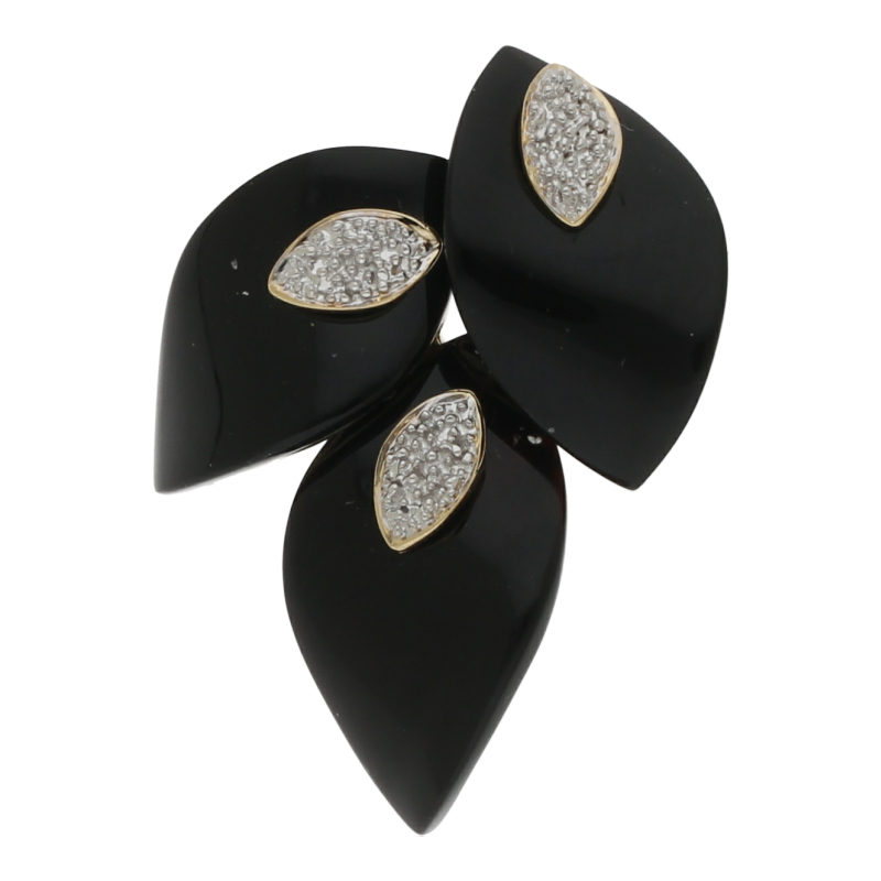 Onyx Blüte 14K/585 Gold