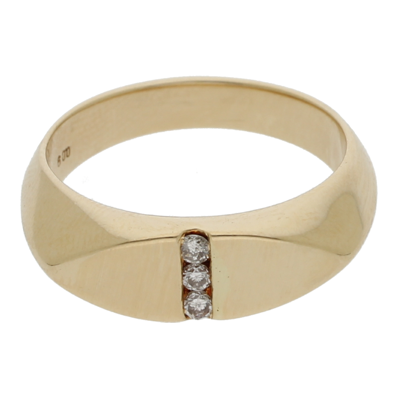 Diamantring 585/14 K Gelbgold