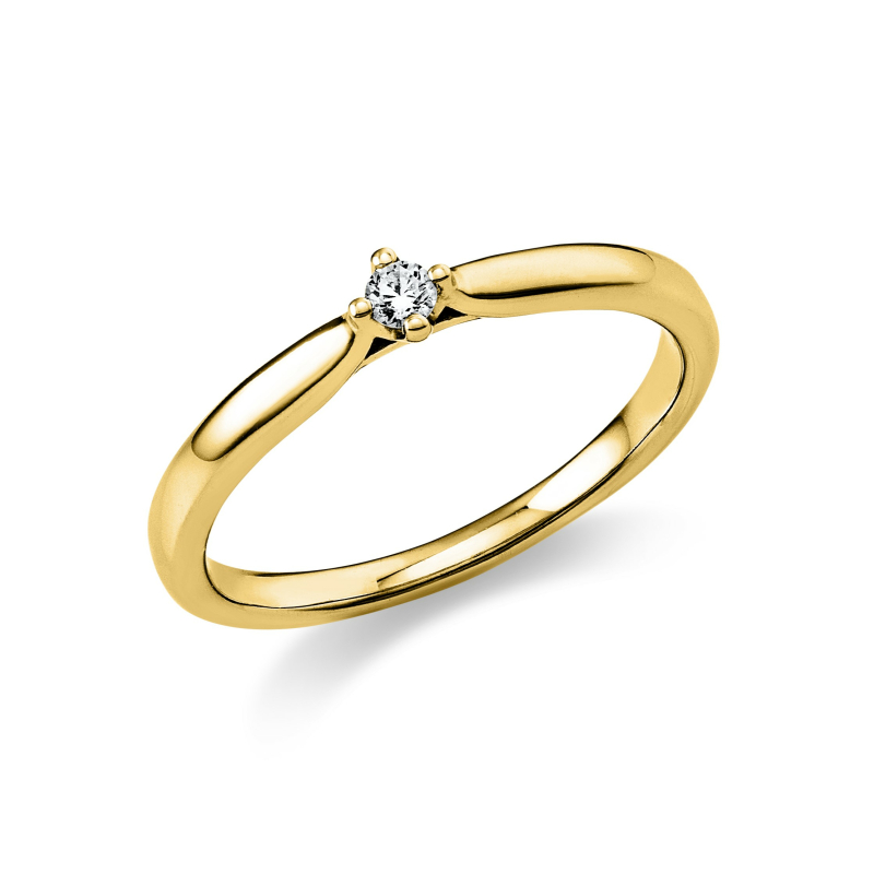 Brillant Solitär Ring 0,05 ct 750/ 18 K Gold