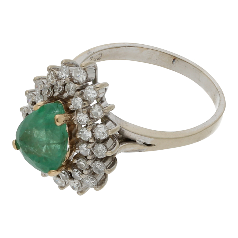 Smaragd Entourage Ring Vintage 750
