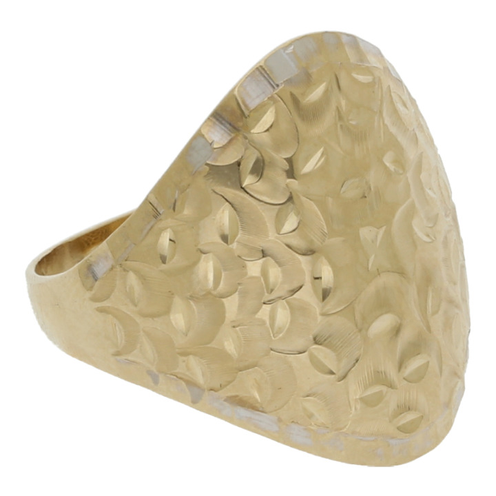 Goldring, Ringkopf ca. 24 x 20 mm