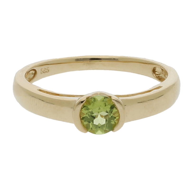 Peridot Ring 585/ 14 K Gold