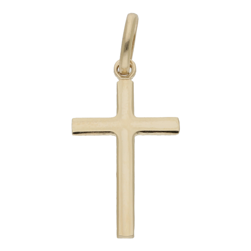 Kreuz Anhänger 585 Gelbgold