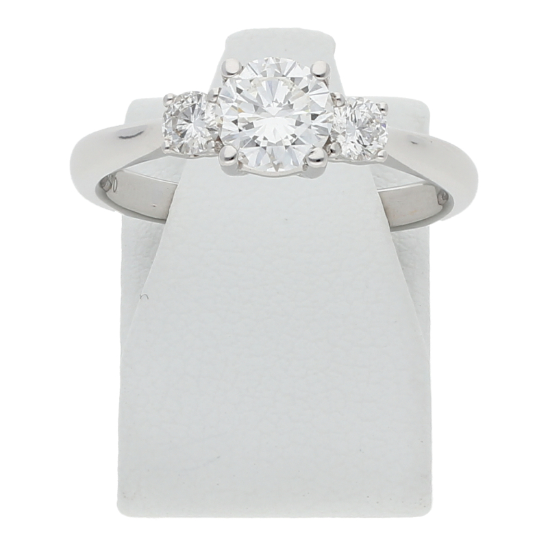 Tiffany Model Brillant Ring 0,96 ct lupenrein 750 Gold 18K