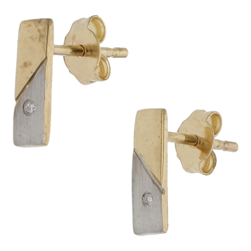 Diamant Ohrstecker 333/ 8/ K Gold