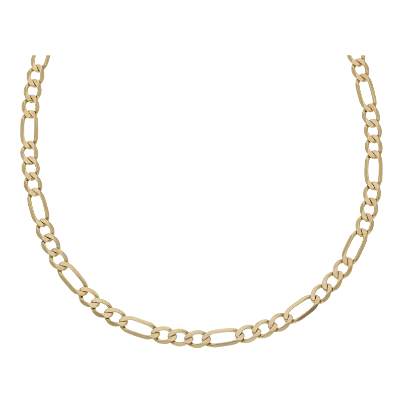 Halskette 333/8 K Gelbgold Figarokette Breite 3,3 mm Länge 45 cm